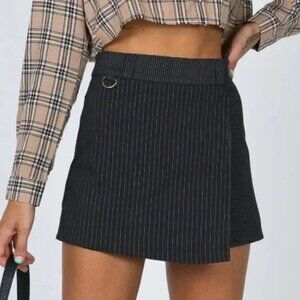 Princess Polly Everly Black & White Pinstripe Skort - US 4